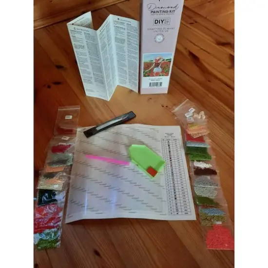 Crafting Spark Red Rose Field Diamond Painting Kit {4}