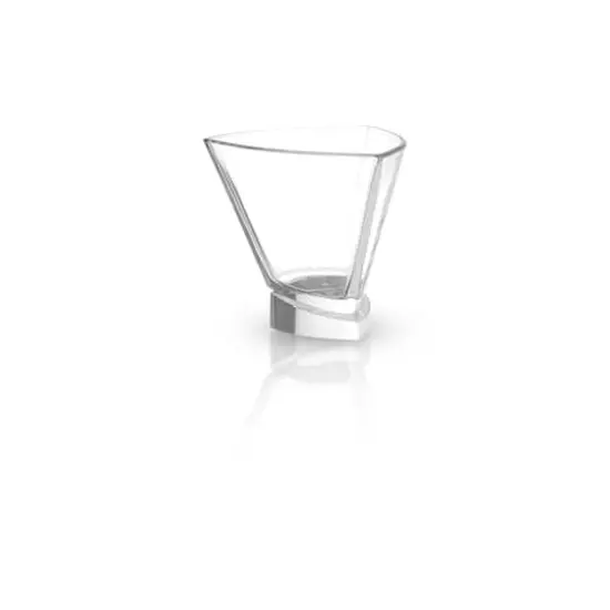 JoyJolt&reg; 7.2oz. Aqua Vitae Triangle Off Base Martini Glasses, 2ct. {4}