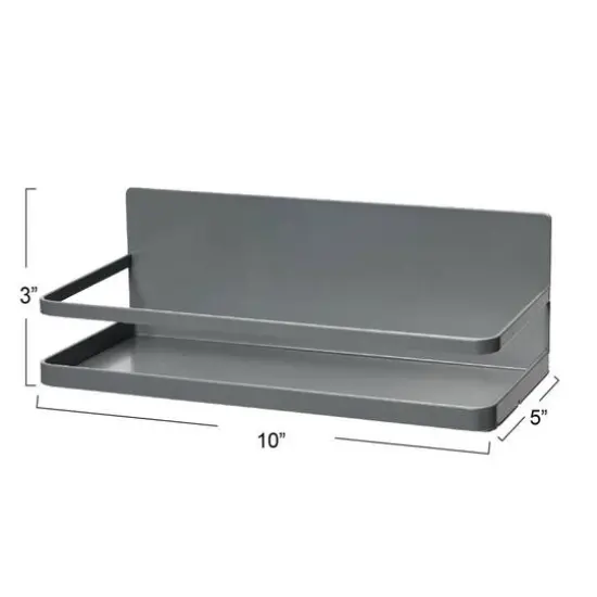 Household Essentials 10" Metal Magnetic Spice Organizer Gray {5}