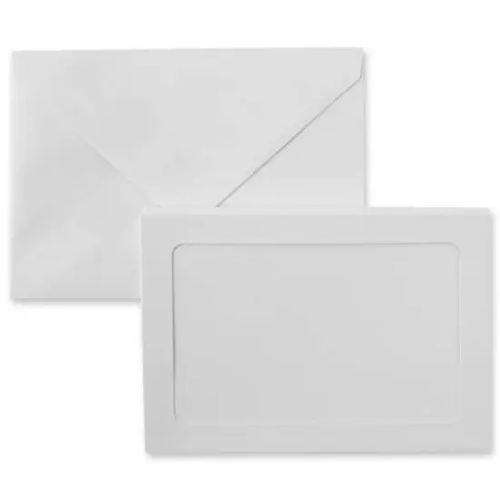 White Frame Cards & Envelopes by Recollections&trade;, 5" x 7" {7}