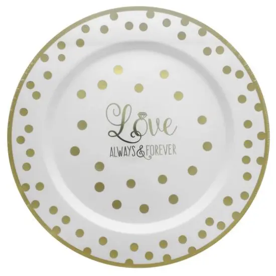 10.25" Love Round Plastic Plates, 10ct. {1}