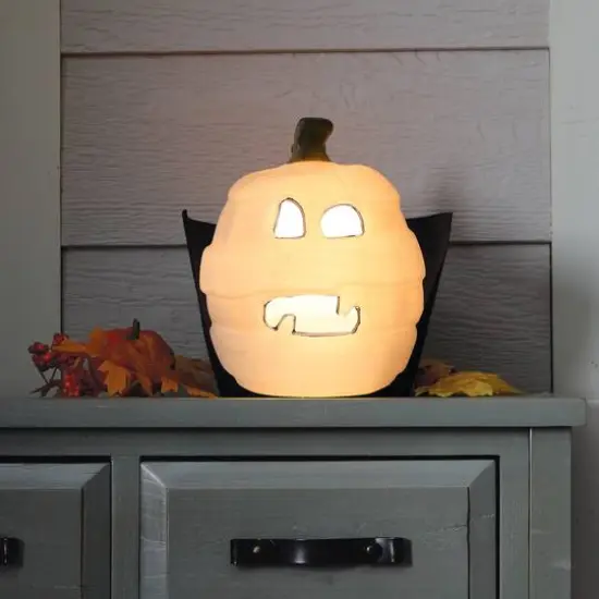 10.5" Lighted Mummy Pumpkin by Ashland&reg; {3}