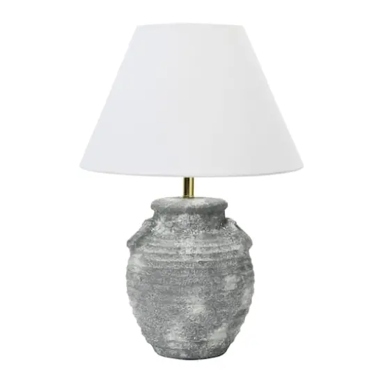 Hello Honey&reg; 23" Gray Terra Cotta Table Lamp {1}