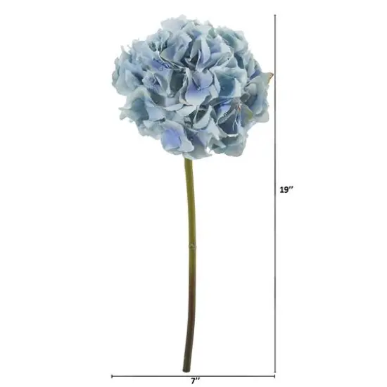 19" Hydrangea Stem, 6ct. Light Blue {3}