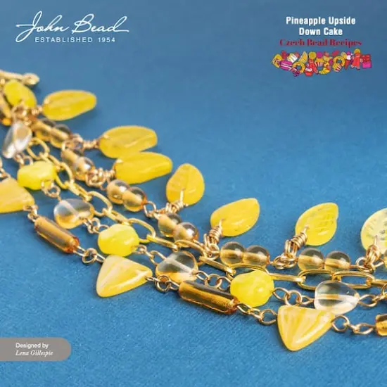 John Bead Czech Glass Recipe Box Beading Kit Pineapple Upside Down Cake {3}