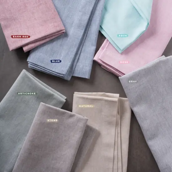 DII&reg; French Chambray Dinner Napkins, 6ct. Stone {6}