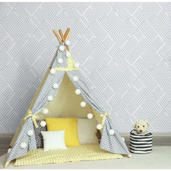 RoomMates Perplexing Peel & Stick Wallpaper Silver {8}