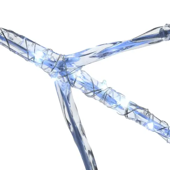 6-Point Star Ice Crystal Snowflake Pair with LED Lights {5}