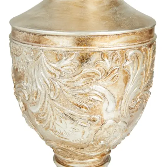 Gold Polystone Traditional Vase, 7" x 7" x 7" {6}