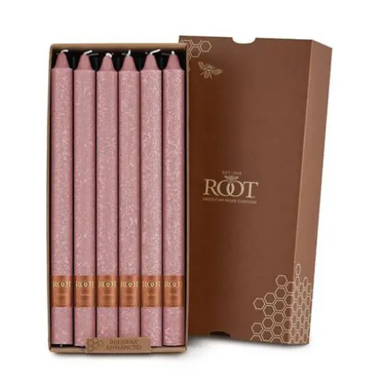 Root Candles 12" Unscented Timberline&trade; Arista&trade; Taper Candles, 12ct. Dusty Rose {1}