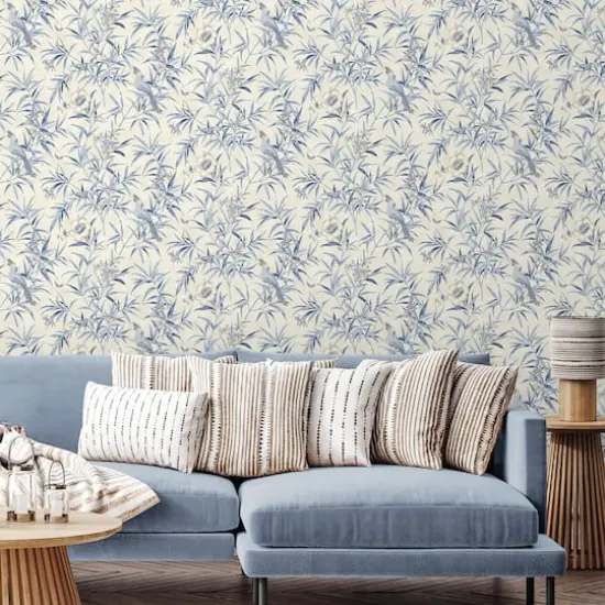 Surface Style Bamboo Garden Peel & Stick Wallpaper Cornflower {3}