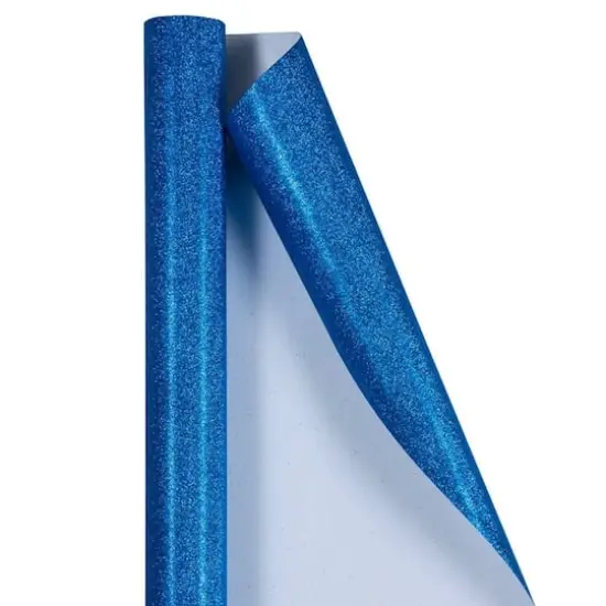 JAM Paper Royal Blue Glitter Gift Wrap {1}