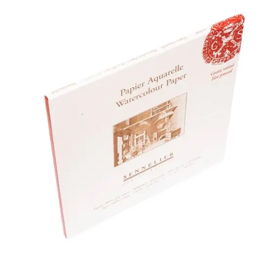 Sennelier White 12" x 12" Hot-Press Watercolor Paper, 20 Sheets {3}