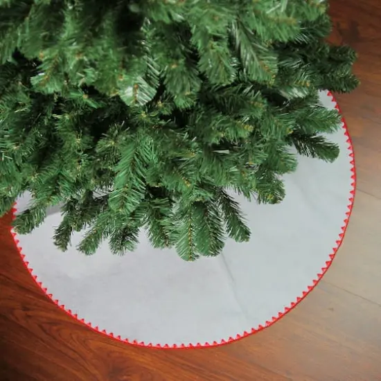 26" White Shell Stitching Christmas Tree Skirt {4}