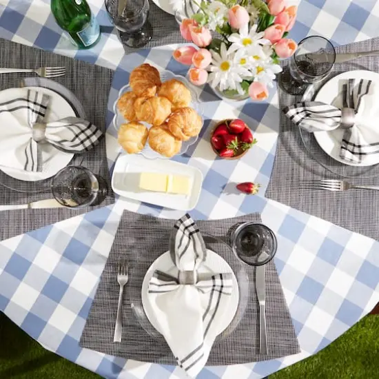 DII&reg; Tweed Wedge Table Placemats, 6ct. Gray {5}