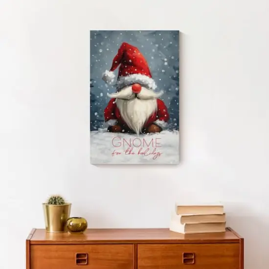 Gnome Santa 11" x 14" Canvas Wall Art {5}