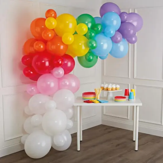 10ft. Rainbow Balloon Garland by Celebrate It&trade; {1}