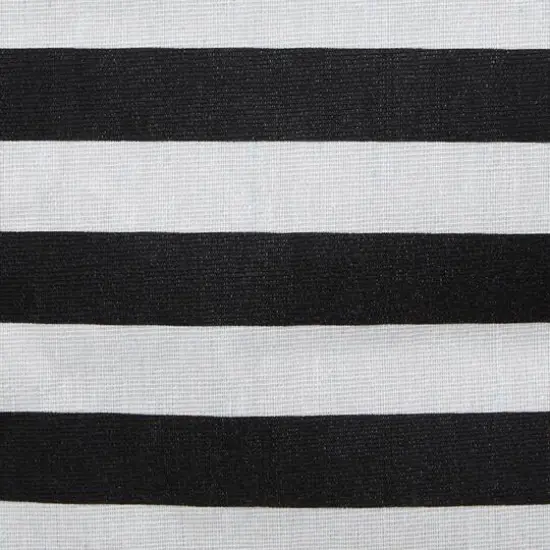 DII® Round Stripes PE-Coated Cotton Polyester Laundry Hamper Black {6}