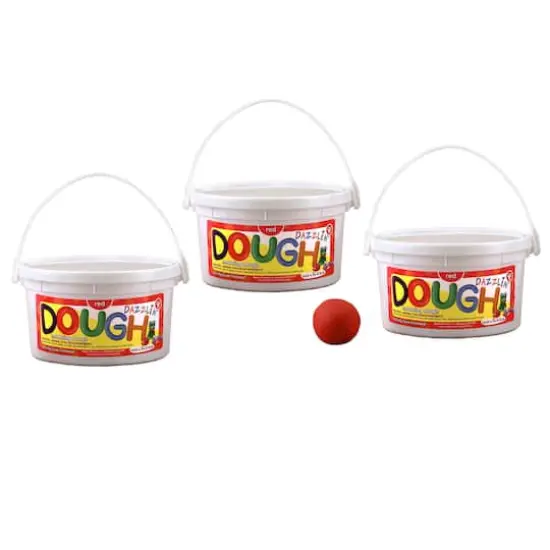 Hygloss® Dazzlin' Dough 3lb. Red Modeling Compound Tub, 3ct. {1}