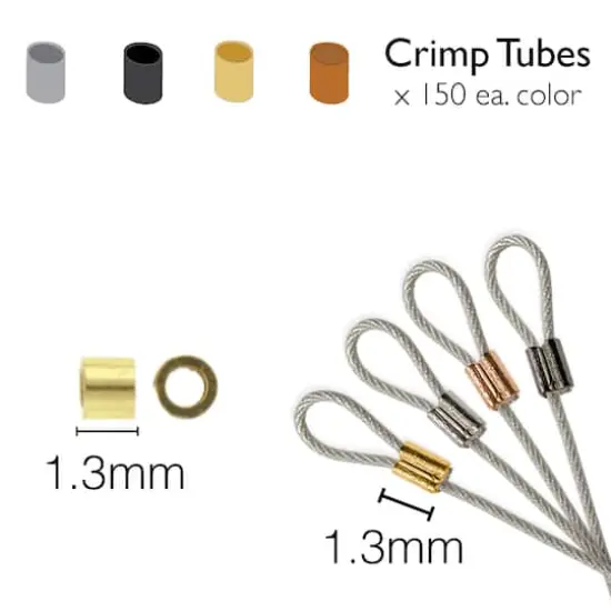The Beadsmith&reg; Assorted Crimp Tubes, 1.8mm {4}