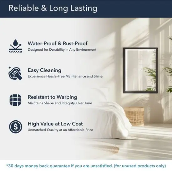 Head West Bronze Stainless Steel Beveled 30" x 40" Framed Accent Vanity Mirror {5}