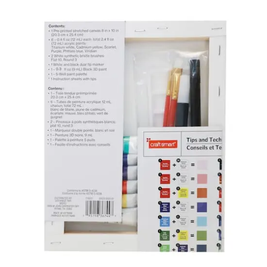 8" x 10" Abstract Face Canvas Paint Kit by Craft Smart&reg; {6}