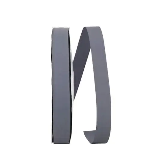 JAM Paper 7/8" x 100yd. Soliterra Taffeta Ribbon Gunmetal Gray {1}