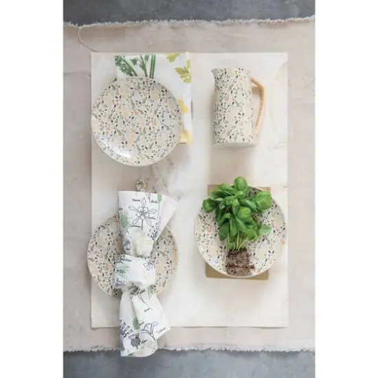 Hello Honey&reg; 6.75" Stoneware Pitcher with Rattan Wrapped Handle {8}