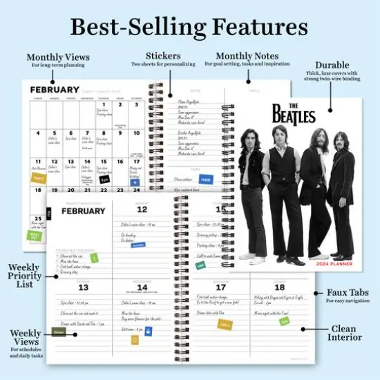 TF Publishing 2024 The Beatles Medium Planner {7}