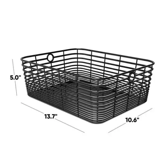 Curver&reg; Aria Medium Black Decorative Basket {6}