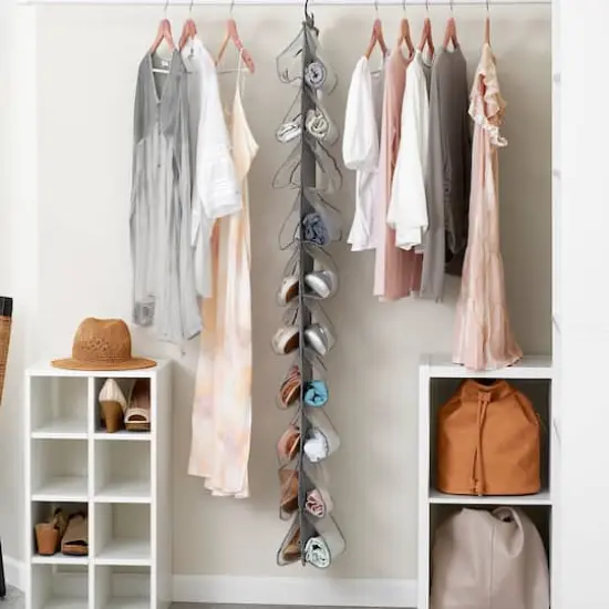 Household Essentials 20 Pocket Closet Shoe File Graphite {3}