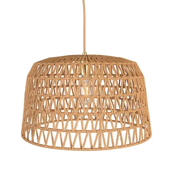 Hello Honey&reg; 19.5" Natural Woven Pendant Lamp {1}