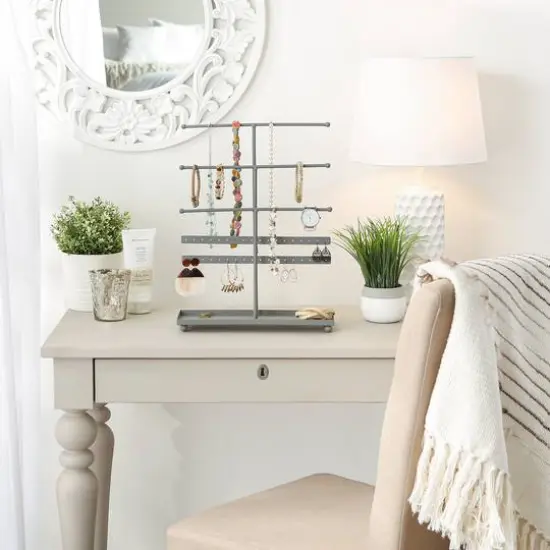 DII&reg; 3 Tier Jewelry Organizer Nickel Matte {4}