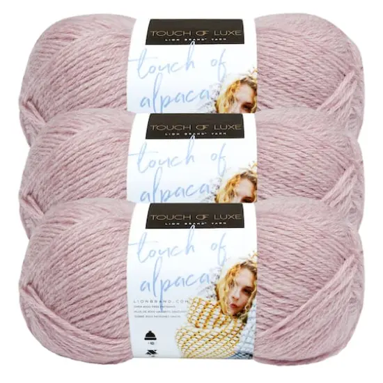 3 Pack Lion Brand&reg; Touch of Alpaca&reg; Yarn Blush {1}
