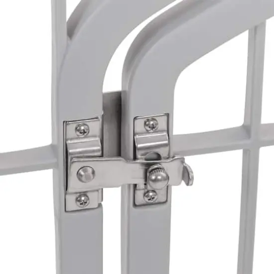 IRIS&reg; Gray 8-Panel Pet Playpen with Door {8}