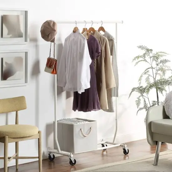 SunnyPoint Commercial Garment Rack White {4}