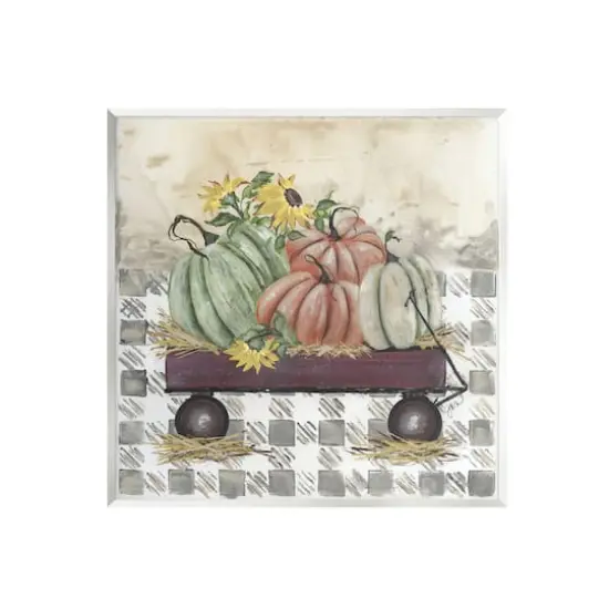 Stupell Industries Pumpkin Harvest Wagon Wall Plaque Art {1}