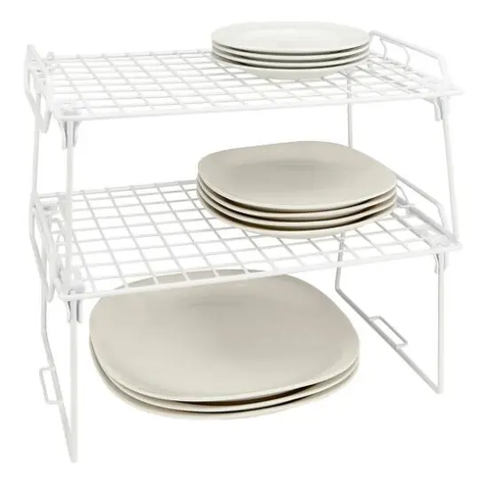 Kitchen Details White Foldable Stacking Shelf {5}