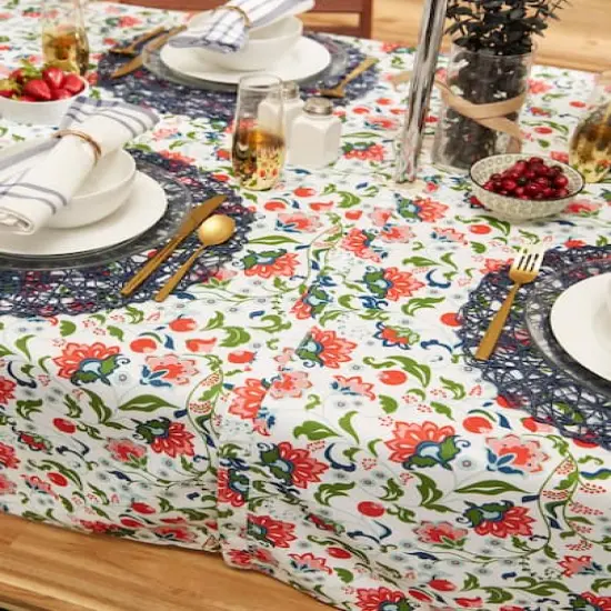 DII&reg; Garden Floral Print Outdoor Tablecloth With Zipper 60x84" {12}