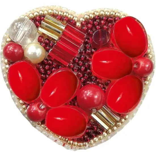 BP-200C Heart Brooch Beadwork Kit {1}