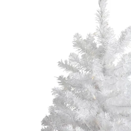 3ft. Pre-Lit White Pine Artificial Christmas Tree, Clear LED Lights {4}
