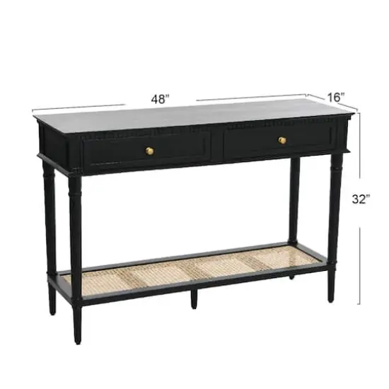 Hello Honey&reg; 4ft. Maxwelton Solid Wood Console Table Black {4}