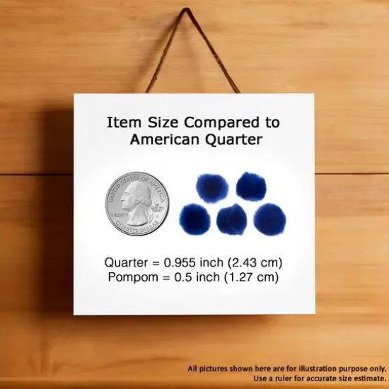 John Bead 1/2" Pom Poms, 100ct. Royal Blue {3}