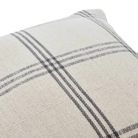 Hello Honey&reg; 20'' Square Gray Plaid Cotton Pillow Cover {6}