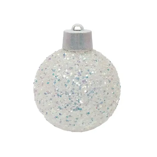 7" Glitter Ball Ornament Tabletop Décor by Ashland® White {1}