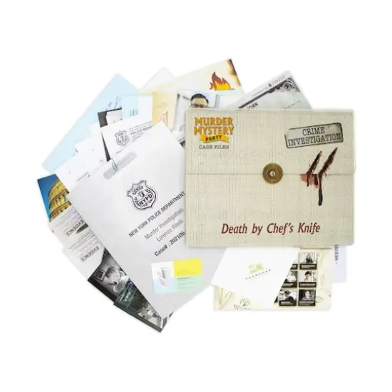 Murder Mystery Party Case Files: Death By Chef's Knife {4}
