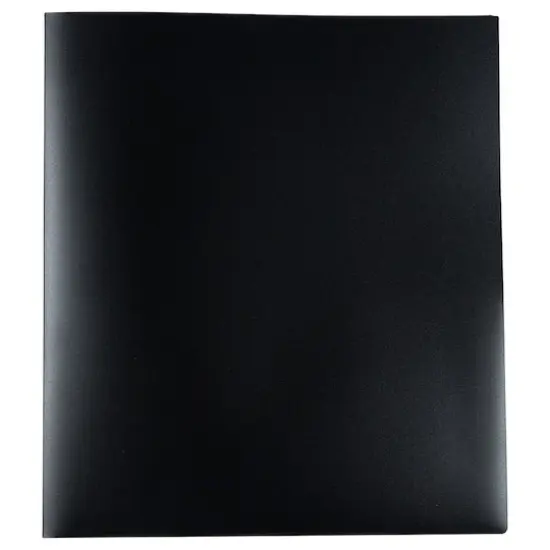 JAM Paper Black Heavy Duty Plastic 10-Pocket Folder, 3ct. {6}
