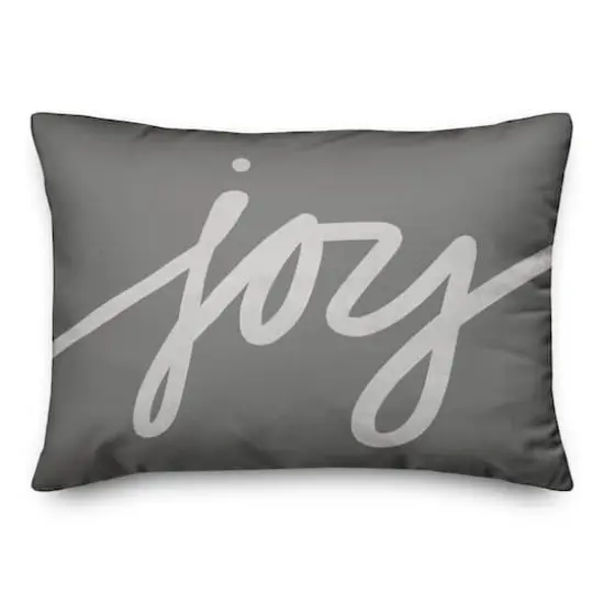 Joy Script 20" x 14" Indoor/Outdoor Pillow {1}
