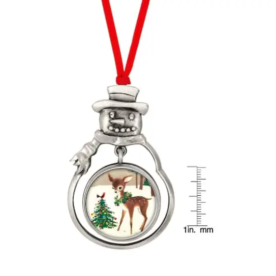 JFK Half Dollar Snowman Ornament With Colorized Reindeer Coin {5}