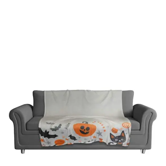 Bat Candy Cat Fleece Throw {4}